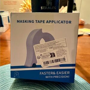 Masking Tape Applicator in Blue and White